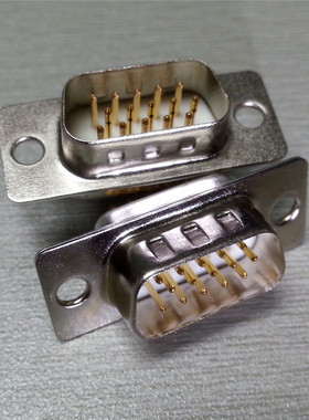 供应VGA焊线HDB15P公头高密度D-SUB15针电脑显示器接口公插线缆头