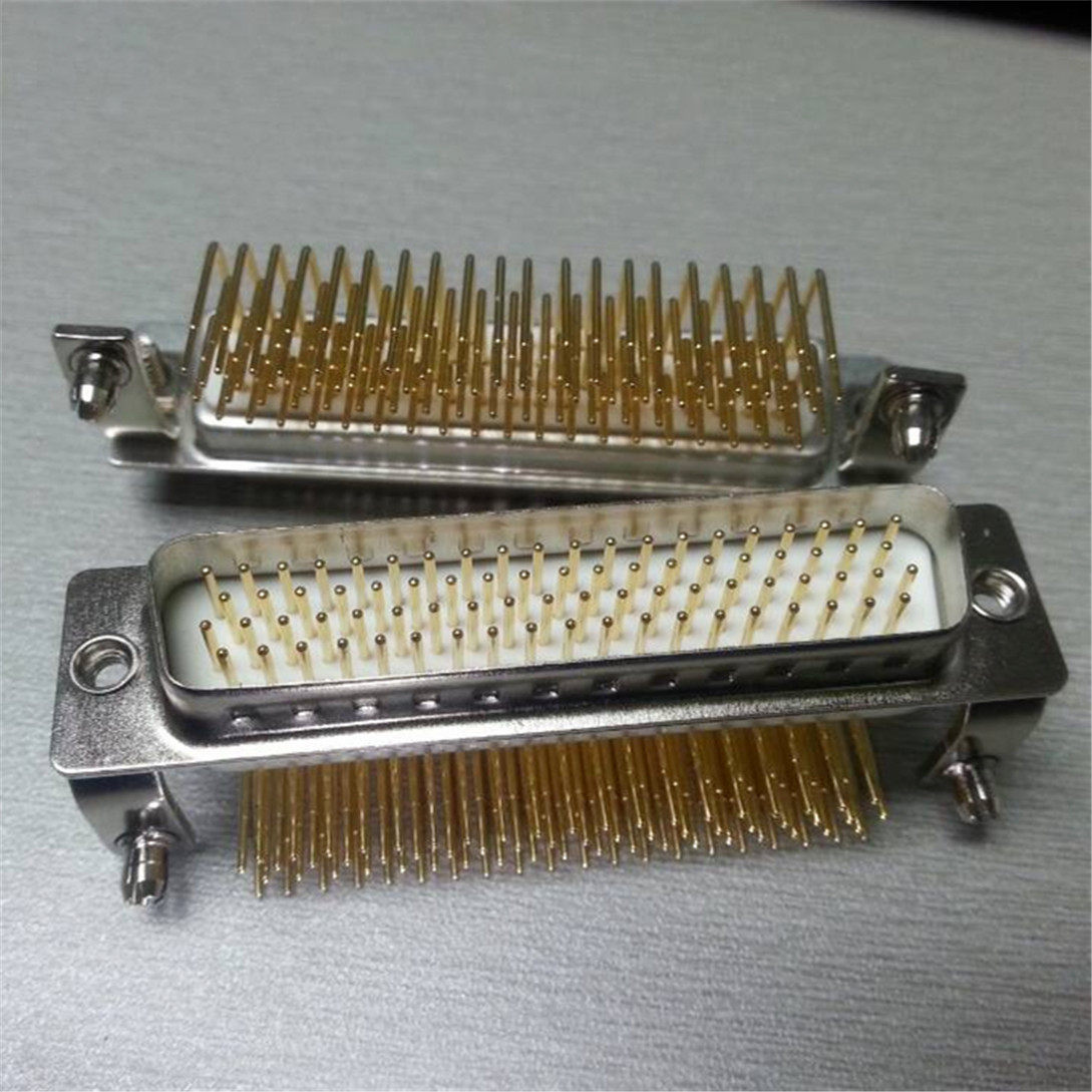 实心镀金高密度卧式优联康连接器