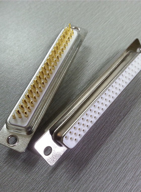 优联康5.0版车针D-SUB62P母头 供焊线式DB62PIN母座 实心针镀金3U