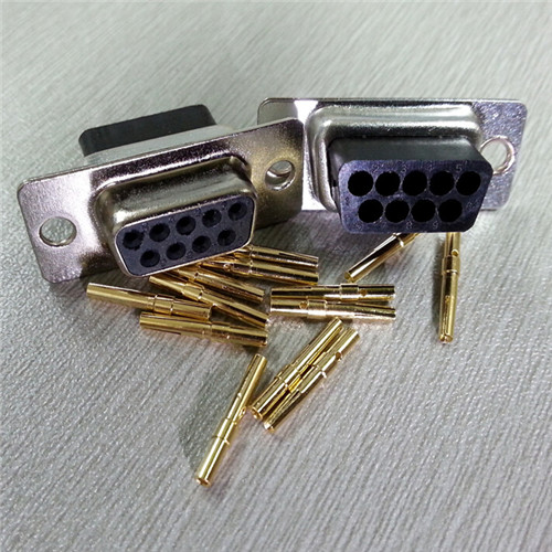 供应db9打线式D-Sub9PIN公母头D型矩形冷压RS232串口公母座连接器