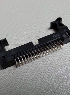 间距2.0mm 2*17PIN直插牛角接线座 双排针座 34P直针长耳连接器