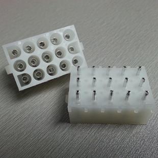 63080连接器 3*5针座 间距6.35mm 15PIN母头插座 空心针接线座