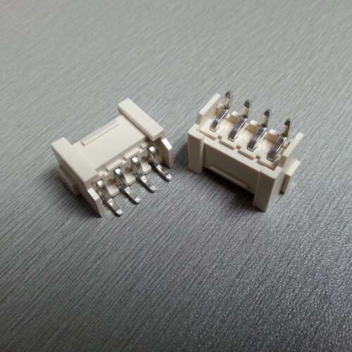 米黄色VH条形连接器 4PIN卧式贴片接线座 间距3.96mm 4A卧贴针座