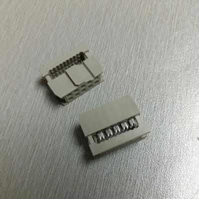 新品简牛FC10P连接器 2x5PIN插座 IDC两件式 压线头10P灰色壳防火