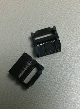 黑色FC三件套 2*6PIN双接触 FC12P针座 间距2.54mm FC12PIN连接器