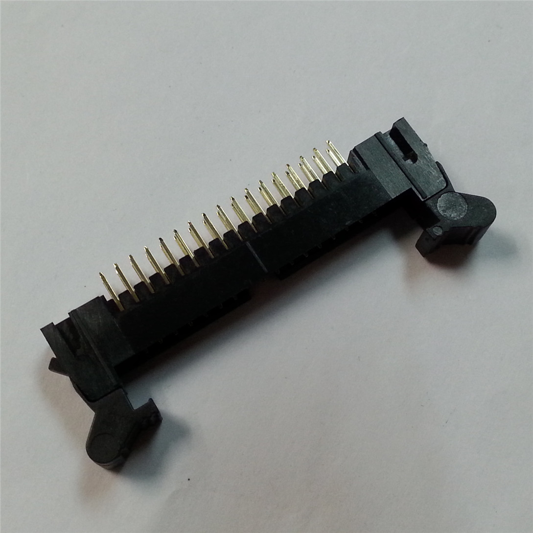 促销2.0间距34直插牛角座连接器 现货2.0MM2排17针勾勾排线插座