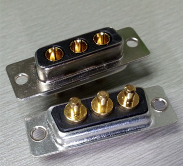 生产混装大电流DSUB3W3直插式母座 矩形重载3芯接插件 可开模订做