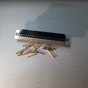 军工级D-SUB镀金连接器 高密度打线式62PIN母座插头 VGA接口插件