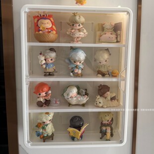 如果今天星期八展示盒挂墙带灯防尘手办收纳盒泡泡玛特盲盒收纳