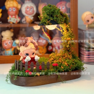 zsiga嘎子姐手办diy材料包木质托盘dimoo星期八纽扣开花盲盒场景