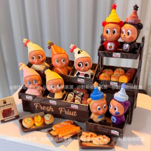 星星人随心配展示盒造景置物货架微缩面包手办泡泡玛特萌粒收纳盒