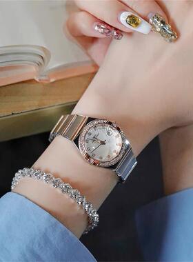 新款IBSO女款星座正品女士钢带手表日历轻奢镶钻防水女表支持代