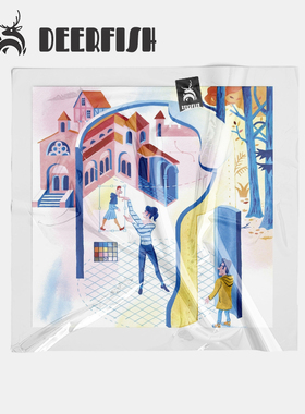 法 Feuilles Volantes 飞舞叶片 插画 素材资料