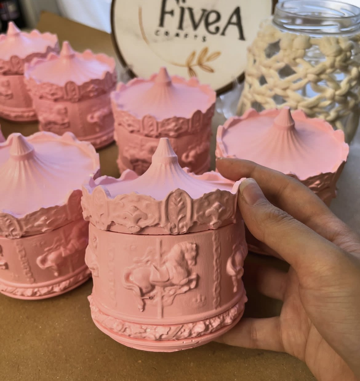 璇儿手作香薰石膏旋转木马收纳罐蜡烛杯收纳盒硅胶模具,厨房/烹饪用具,烘焙模具,淘宝优惠券,粉丝福利购,淘宝优惠卷