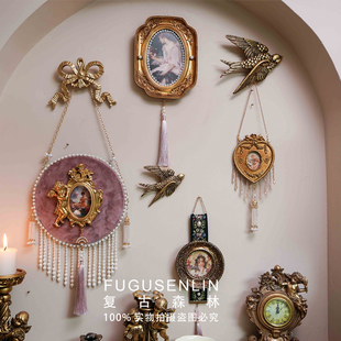 复古森林欧法式浮雕相框壁挂手作流苏欧式画框艺术装饰照片墙组合