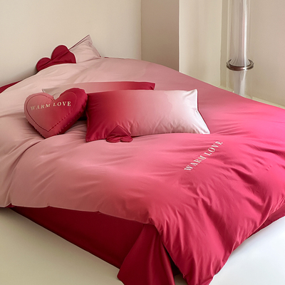 数码印花渐变100s全棉婚庆四件套