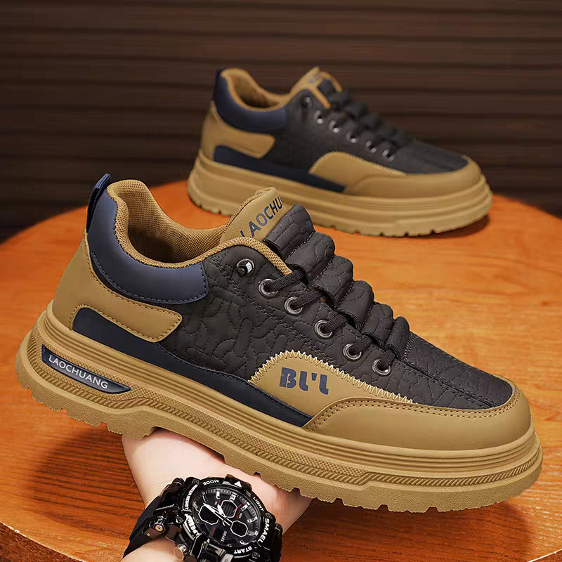 帕拉鞋男款福建晋江品牌男鞋秋冬高端跑步鞋男士厚底休闲运动鞋子