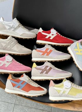 内增高5cm～彩虹糖轻便运动休闲鞋系带阿甘德训鞋厚底小白鞋女