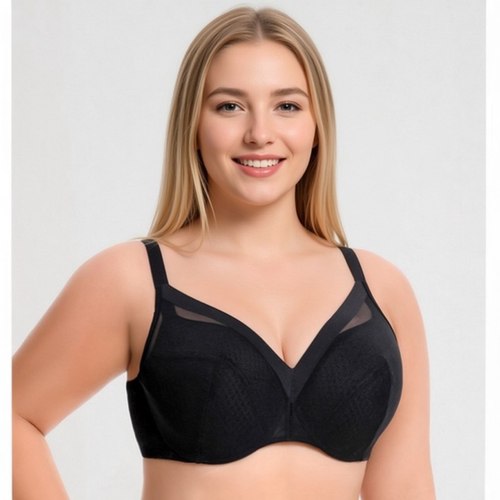 大胸显小软钢圈全罩杯文胸DEFGHI