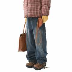 XONLIFE 水洗美式复古牛仔裤休闲宽松百搭国潮牌直筒长裤男女春秋