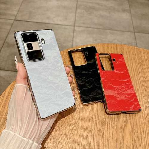 适用华为荣耀MagicVS3手机壳Magic折叠屏VS3保护套FLC一AN00奢华电镀magicv3s绒布mgaicvS3魔术honor中轴后壳