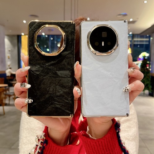 适用荣耀magicV3手机壳华为magic折叠屏V5中国风绒布HonorMagicv3保护套FCP-AN10带中轴后壳honor新款mgaicv3