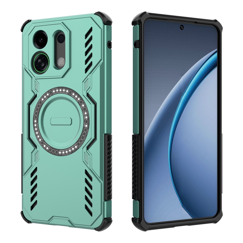 适用oppok13turbopro手机壳k13turbo新款蝶甲防摔磁吸散热男士pro四角加厚5G透气oppo保护套PLA/PLE110机甲风