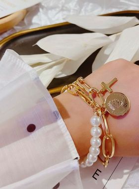 小众韩国东大门欧美风双层手链