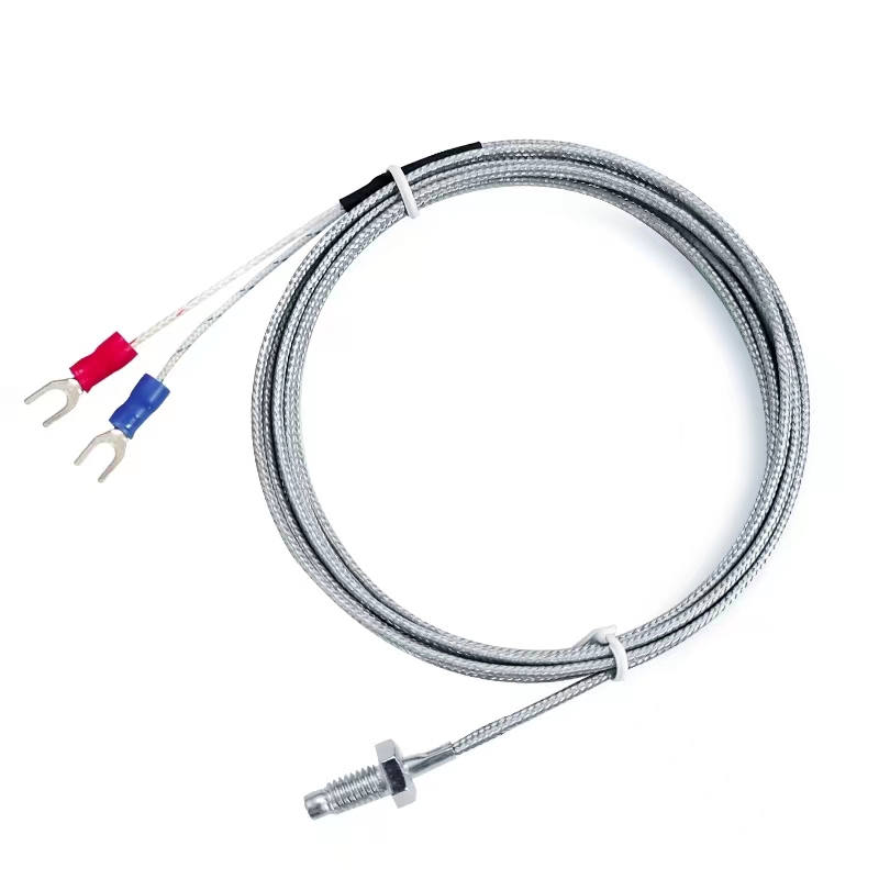 冲冠特价罗钉式热电偶/WRN-M6/WRE-M6/K型/E型/不锈钢屏蔽线