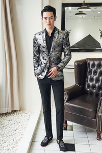 四季款更新长期大码外贸男西服 D219-8004-P160图片