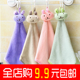 擦手巾吸水厨房挂式卡通可爱韩国搽帕布家用纯棉创意插毛巾抹加厚