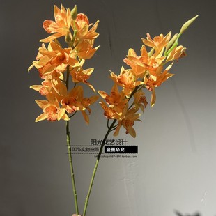 高档仿真花大惠兰大花蕙兰兰花蕙兰夏兰剑兰紫罗兰假花装饰品自然