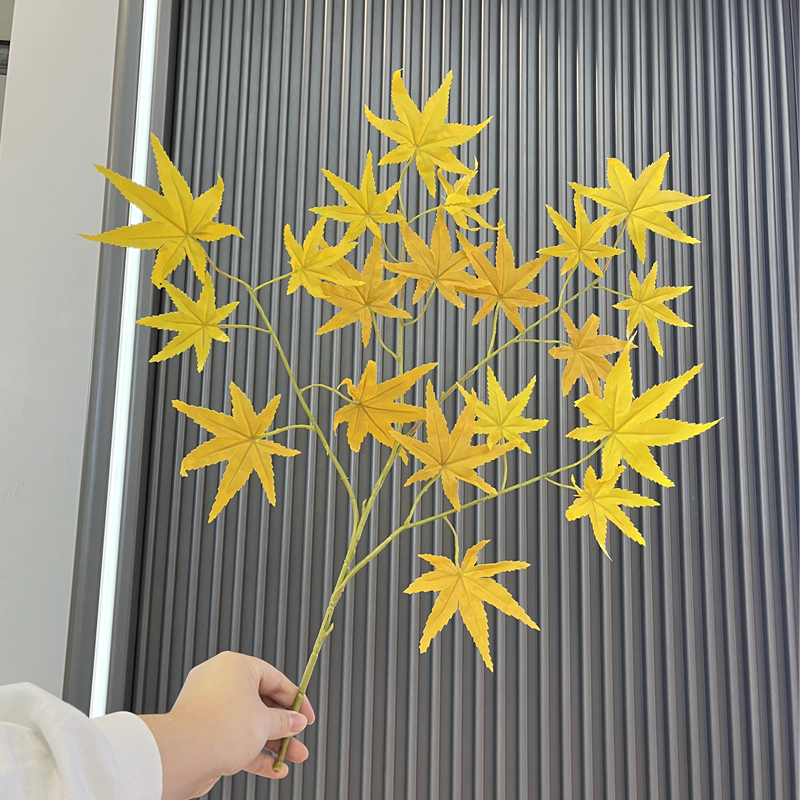 仿真黄枫叶工程树叶装饰叶子
