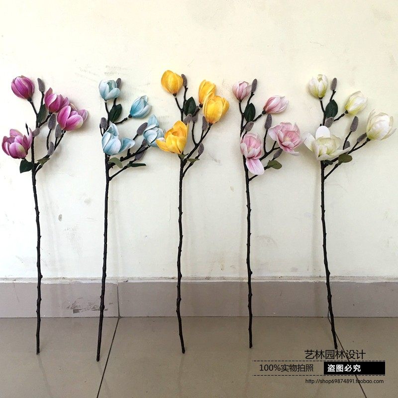 仿真玉兰花单只木棉花橱窗4头