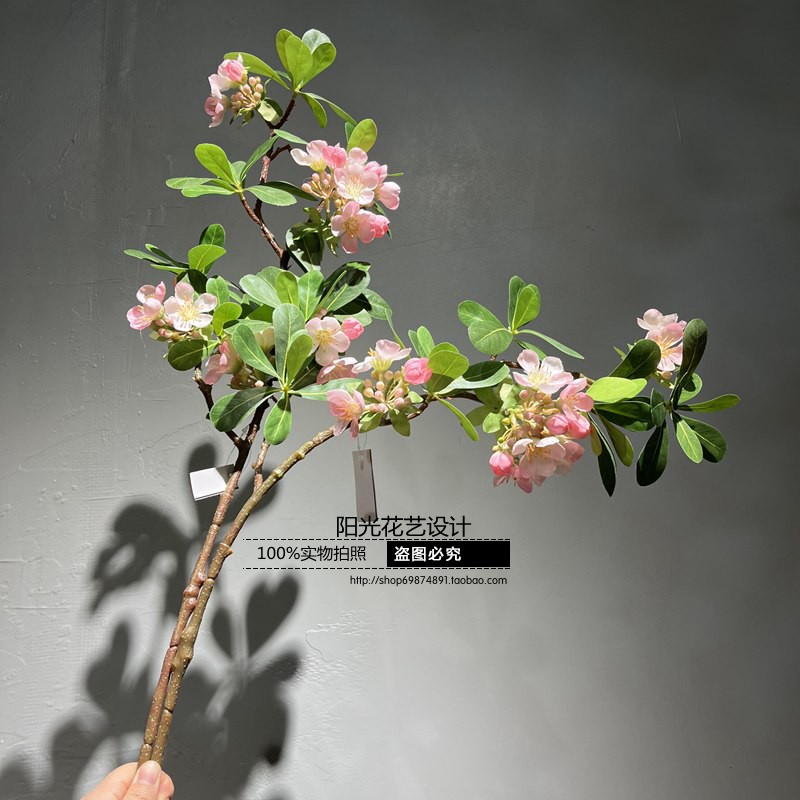 高端仿真海桐花仿真花绿植树叶树枝假花客厅装饰摆放插花假树造景