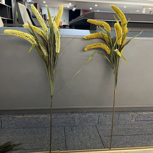 猫尾谷仿真小米谷子装饰植物谷穗样板间桌面插花摆件假花拍摄道具