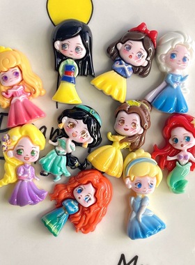 小号 动漫白雪公主树脂配件 奶油胶doy手机壳冰箱贴水杯发夹