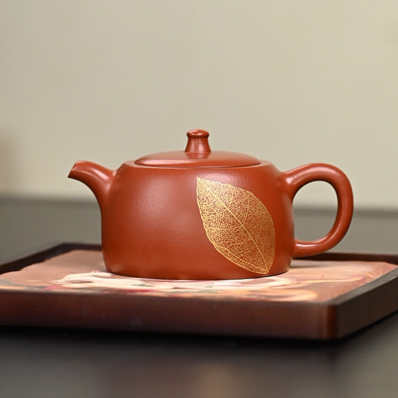 国工井栏壶160cc朱泥紫砂壶送礼茶壶寓意好精品茶器小容量