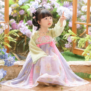 女童汉服2026春秋新款 小女孩古风仙气公主连衣裙儿童国风表演襦裙