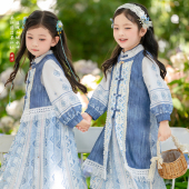 女孩洋气时尚 国风套装 通勤穿搭 儿童高端新中式 汉服女童2026春秋款