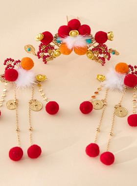 汉服头饰发髻敦煌飞天发饰套装女孩超仙古风盘发发冠发钗明制配饰