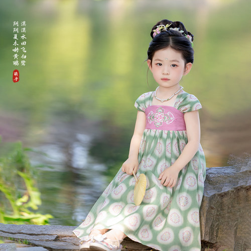 女童汉服2026夏季新款儿童国风仙气薄款公主连衣裙小女孩唐风襦裙