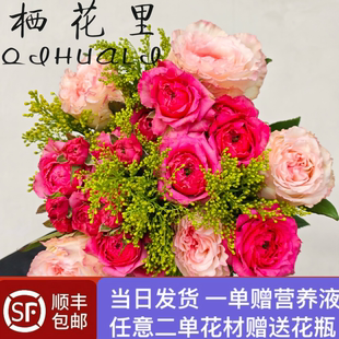当日顺丰发货 洛神玫瑰苏菲宝贝混搭组合鲜花花束