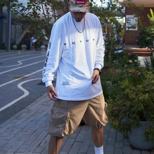 Future回到未来科幻英文字体花臂印花长袖 Toos. The TEE Back