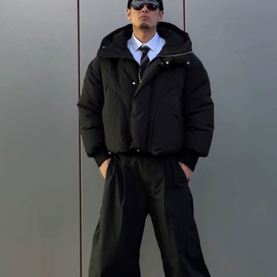 Toos.25AW 立领连帽分割结构短宽羽绒服夹克外套 波兰进口95%鸭绒