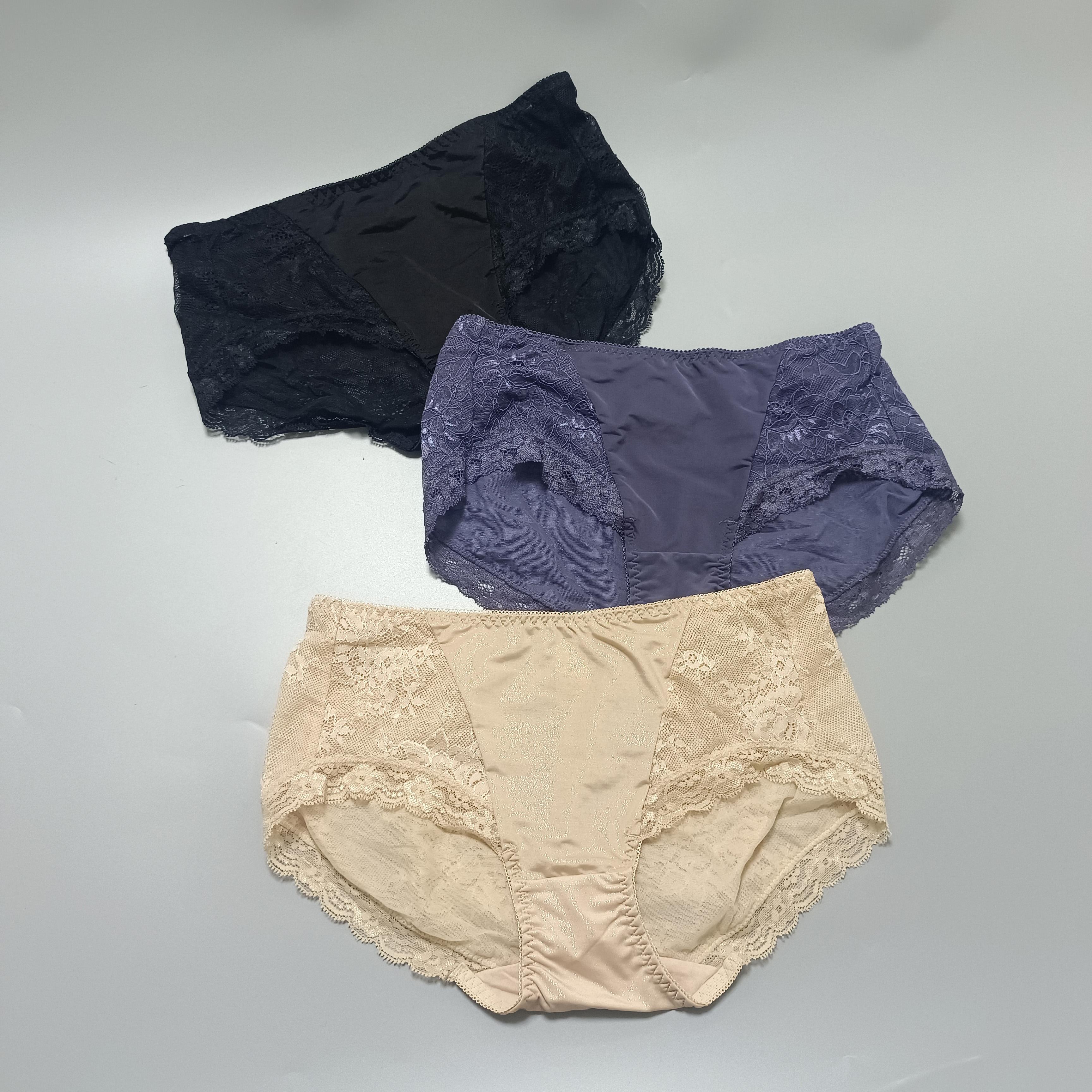 爱M订单剩余牛奶丝双层性感蕾丝中腰内裤