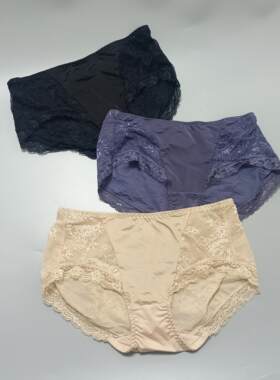 爱M订单剩余牛奶丝双层性感蕾丝中腰内裤