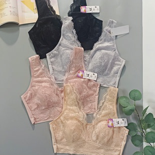 大连外贸新品 轻薄兔耳朵背心无钢圈无痕大胸显小穿衣显瘦文胸