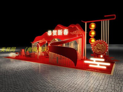 商场喜庆布置堆头摆件
