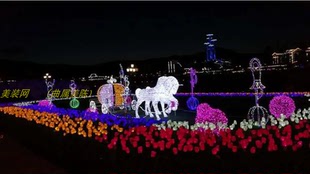 饰商业街美陈圣诞节日活动开业周年庆亮化灯光节景观 马拉南瓜车装